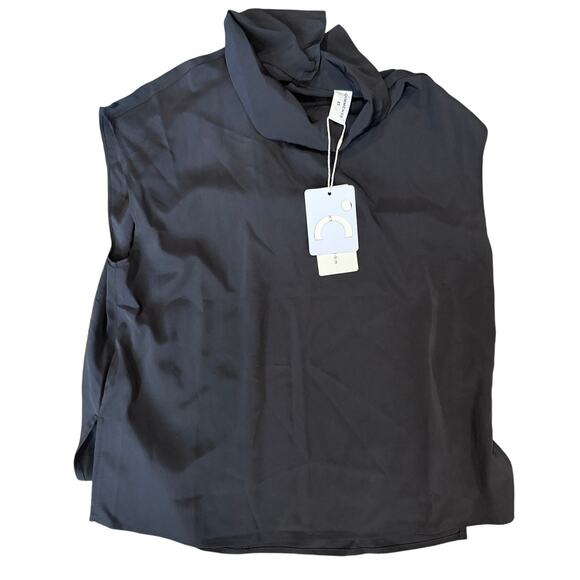 Commense Elegant Leisure Cap Sleeve Classic Top Flowy Black XS - Picture 3 of 6